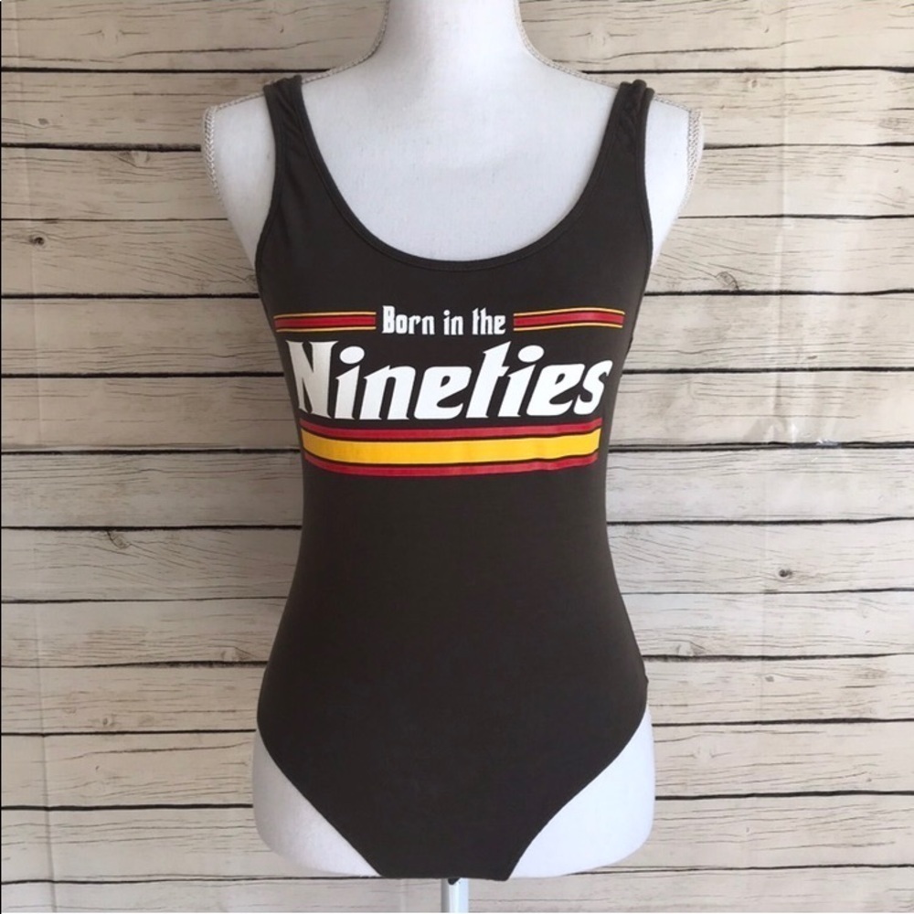Charlotte Russe Born In The Nineties Bodysuit Size Small
